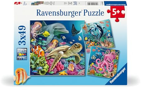 Ravensburger Kinderpuzzle - 12000859 Bezaubernde Unterwasserwelt - 3x49 Teile Puzzle für Kinder ab 5 Jahren