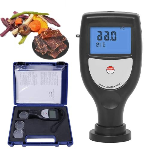 HLGKBY Misuratore di attività dell'Acqua Portatile, Tester AW per Torte/cibi soffiati/cibi al Forno, Tester per Alimenti Intelligente, monitora Lo Strumento di analisi dell'Acqua, Misura l'attività