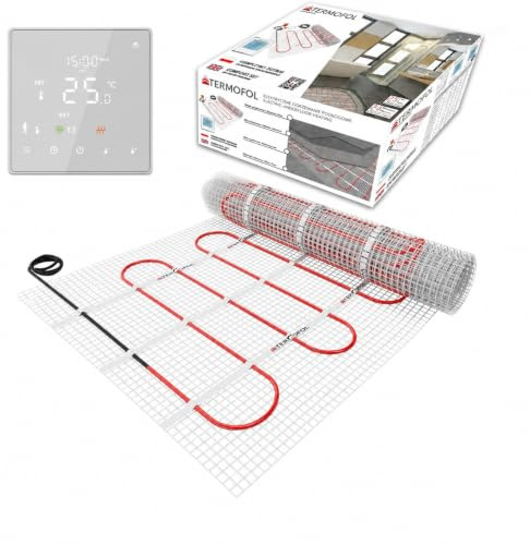 Fußbodenheizungsmatte Elektrisch strahlendes selbstklebendes Fußbodenheizungssystem 150w/m² Warmmatte Thermo Boden Ohne/Mit Thermostat