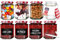 volila Jam Jars with Lids - Hexagonal Jar with Red Gingham Screw Top Lids – Airtight Glass Jar for Homemade Jam, Marmalade, and Chutney (190ml 8 Pack)