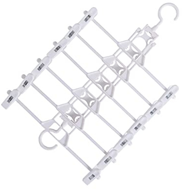 LABRIMP Cintre à Pantalons Organisateur de Placard en PP Blanc Pliable Multifonctionnel Pratique pour Vêtements Personnels et Châles