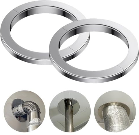 2 Stück 125mm Abdeckrosette Edelstahl Silber Rosette Duscharmatur Abdeckrosette Rosetten für Heizkörperrohre Heizungsrohr Rosette für Duscharmatur Wasserhähne Heizkörper Gas-Wandkesselabzug