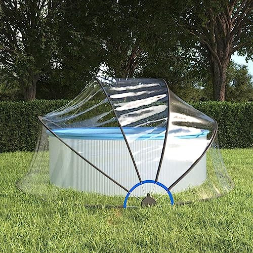 Bulliing Pool-Kuppel Poolabdeckung Pool Dach Poolumrandung Rund 315x158 cm PVC