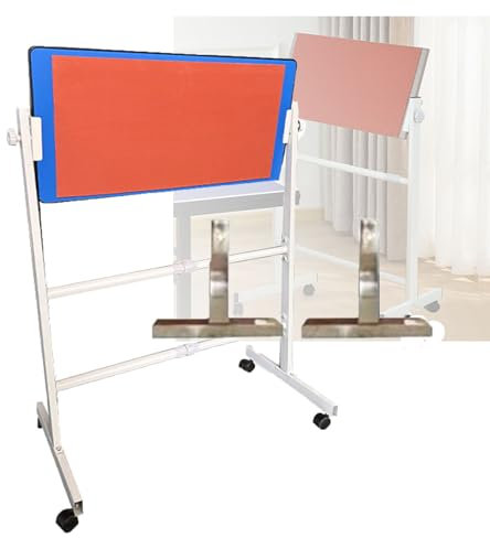 Tischtennis Rebound Board Selbsttrainingsgerät für Indoor-Übung - Stabiler Stahlrahmen und Räder - Stehtisch-Doppelhalterung