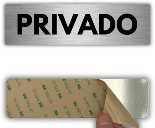 LEIASA | Señal Zona Privada - 5x18 cm - Aluminio - Solo Personal Autorizado | Cartel Privado, Placa Acceso Restringido, Rótulo Prohibido el Paso, Adhesivo Propiedad Particular, Pegatina Aviso Reservado