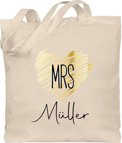 Geschenk mit Namen personalisiert by Shirtracer - Baumwolltasche - - Taschen - MRS | Hochzeitsgeschenke für die Braut | Geschenk zur Hochzeit | Hochzeit Geschenke für die Braut