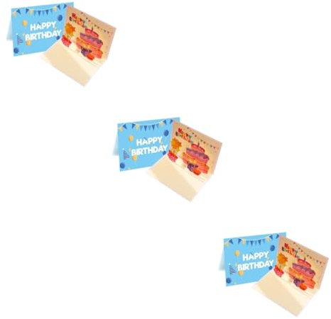 Lurrose 6stücke Geburtstagskarten Handgemachte Glückwunschkarten Mit Kuchen-design Für Und Familie -up Karten Für Besondere Anlässe
