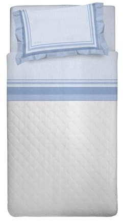 PENSIERI DELICATI Completo Letto Singolo, Flanella 100% Cotone Caldo e Morbido, Completo Lenzuola 1 Piazza 90 x 200 cm, Include Lenzuolo Sotto, Sopra e 1 Federa, Made in Italy, 30101 Dublino Azzurro