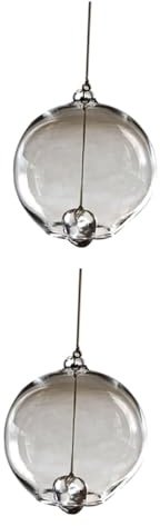 OFFSCH 2 STK Windspiele Garten Glockenspiel Japanische Windglocke Außendekorationen Kreative Windglocke Hängende Kristallprismen Gartenglockenspiel Windspiel Anhänger Glas Transparent