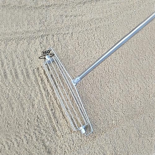ZHAOXI Golf and Leveling Rake, Bunker Rake for High Jump Long Jump Track and Field andy Golf Course, Roller Design Golf and Trap Bunker imulator