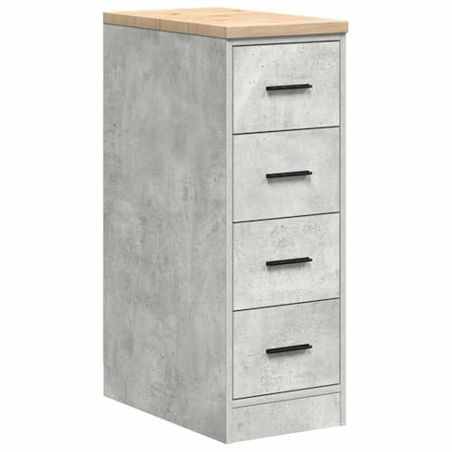 vidaXL Garagen-Aufbewahrungsschrank Betongrau Massivholz Kiefer, Schrank, Werkzeugschrank, Lagerschrank, Garagenschrank, Aufbewahrungsschrank