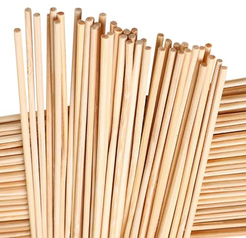 150PCS Wooden Sticks, Wood Dowel Rods, 30cmx3mm Natural Wood Dowel Wooden Craft Dowel Pins Rods for Model Making, Home Decoration and DIY Crafts