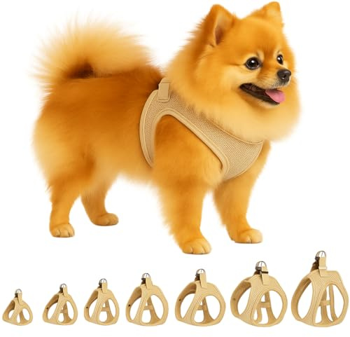 Hundegeschirr - hundegeschirr kleine Hunde - S - Flamingo Harness Step&Go Bento Beige
