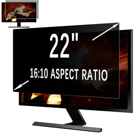MoSuul Monitor Blickschutzfilter 22 Zoll 16:10, Computer & Desktop Privacy Filter, Anti-Spy Blickschutzfolie Anti-Blaulicht und Blendschutz für 22 Monitor