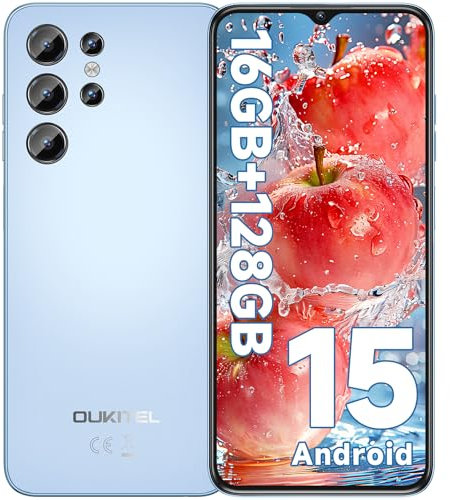 OUKITEL C1 Smartphone Android 15, 16GB +128GB/1TB Telefono Cellulare 2025, 6.52 HD+ Telefoni, 5150mAh Cellulari e Smartphone 4G, 13MP+5MP, Octa Core, Dual SIM 3 Slot/GPS/Fingerprint/OTG/3.5mm Jack