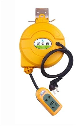 YQVEOT Avvolgicavo, Avvolgicavo Elettrico Retrattile Automatico da 5 m, avvolgicavo Elettrico Retrattile, avvolgicavo Elettrico, avvolgicavo Elettrico da 3000 W(2x0.75x6m 1000W)