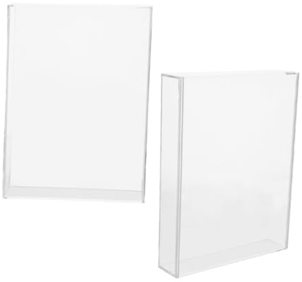 Angoily 2Stücke Acrylbox Rahmen für Trockenblumen Hochtransparente Vitrine mit Ausziehdeckel zur Kreativen Präsentation von Hochzeitssträußen und Erinnerungsstücken Vielseitig