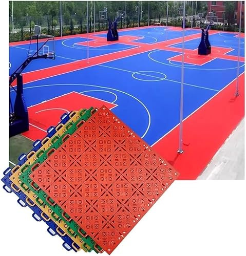 Wasserdichte modulare Kindergarten ineinandergreifende Fliesen Sportplatz Kunststoff Spleißen Sport Bodenmatte (rot)