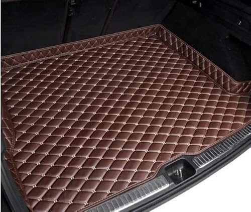 RESKIU Auto Kofferraum Schutzmatte für Cupra Formentor 2020 2021 2022 2023 2024 2025 Leder Kofferraummatte Antirutschmatte Wasserdicht Kratzfest Kofferraumwanne Schutzmatte,Brown/C