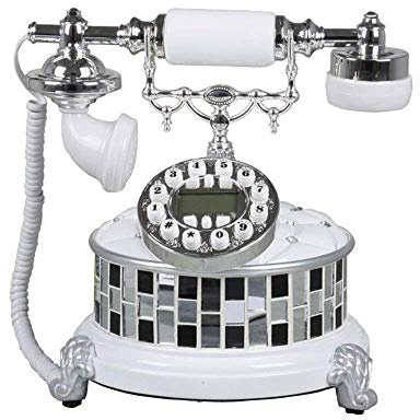 asdchZen Telefono retrò in Resina, Telefono per Ufficio, Telefono Fisso, Soggiorno, Artigianato, Mobili, TEL