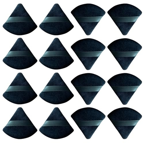 16 pcs Triangle Powder Puff Makeup Puff:Setting Powder Puff Powder Puffs for Face Powder for Loose Powder Cosmetic Foundation Makeup Sponge