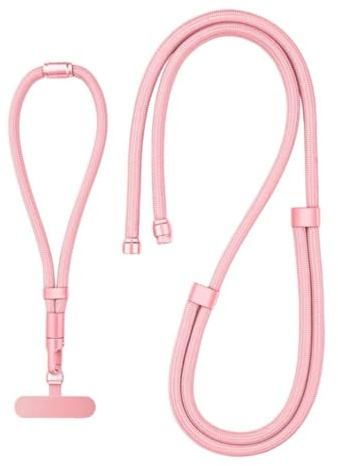 JUYAXIN Pulsera fuerte multifunción ajustable para el cuello del teléfono con clip de bloqueo sin pérdida, correa para dispositivos móviles, clip de acero para viajes