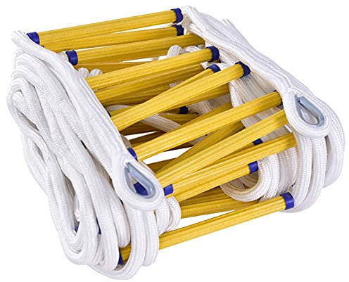 Scala di sicurezza antincendio di emergenza, 25 m, resistente alla fiamma, per una rapida evacuazione, portatile, per la sicurezza di casa e ufficio