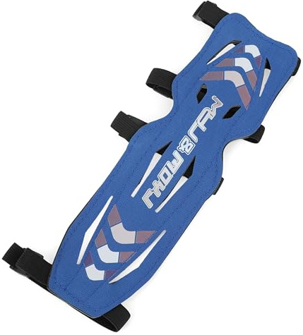 SHARROW Protezione per braccio per tiro con l'arco, in nylon, regolabile, per arco ricurvo composto (blu, lungo)