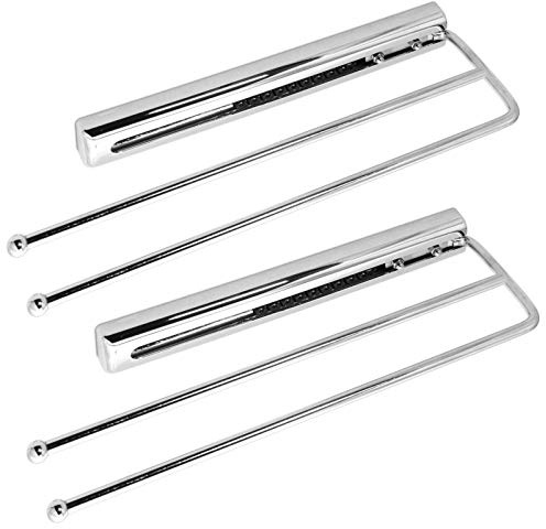 SOTECH 2 Stück Handtuchauszug Chrom 2-armig 325 mm | Handtuchhalter Handtuchstange