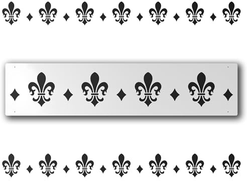 Schablone Bordüre Fleur de Lis Lys Lilie B1B09