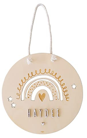 nagu® Personalisierte Holz Namen | Große Dekotafel für Babyzimmer, Kinderzimmer Junge oder Mädchen | ideal zur Kinderzimmerdekoration oder als originelles Geschenk für Jungen
