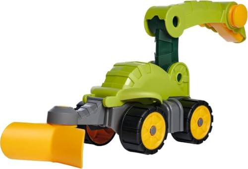 BIG - Dinosaurier-Bagger Diplodocus - aus der Edition Power-Worker Mini-Dinos, Spielzeug-Fahrzeug mit Wasserspritze und Pflug für Kinder ab 2 Jahren