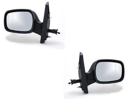 Johns, Apto para Renault Kangoo espejo retrovisor exterior FC0/KC0 09/01 – Set izquierdo y derecho, color negro