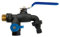 S&M 180040 Robinet de jardin anti-glace avec deux sorties et sortie automatique, noir et bleu