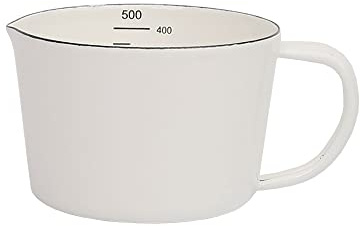 Misurino smaltato da 500/1000 ml, resistente al calore, bricco per latte, tazza smaltata da cucina, forno a induzione a gas (500 ml)
