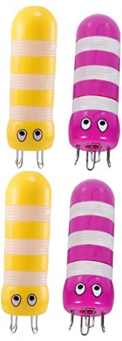 VICASKY 4 Stück Seilstrickmaschine Strickset webnadeln für Kinder Bienen aus Plastik Haken Häkelsets Pullover DIY gestricktes Werkzeug DIY Craft Strickwerkzeug Wagen Spule Umherziehen Garn