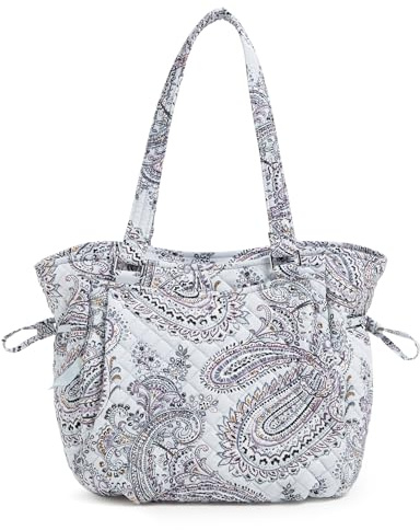 Vera Bradley Damen Cotton Glenna Satchel Purse Handtasche, Soft Sky Paisley