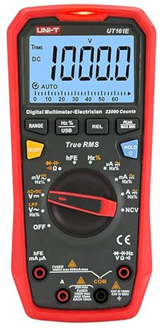 UNI-T Digital Smart Multimeter Profesional UT161B UT161D UT161E True RMS AC DC Current Tester Voltmeter Ammeter Frequency Meter(UT161E)