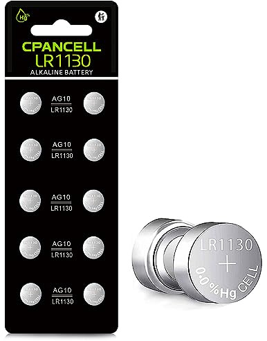 L1131 LR1130 Batterien, 389/390 AG10 SG10 189 Alkaline Batterie mit hoher Kapazität 1,5 V Knopfzellen-Batterien (10 Stück)