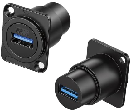 ZBLZGP Lot de 2 connecteurs USB 3.0 de type D en métal femelle vers femelle pour module USB, transmission de données, adaptateur de passage à souder