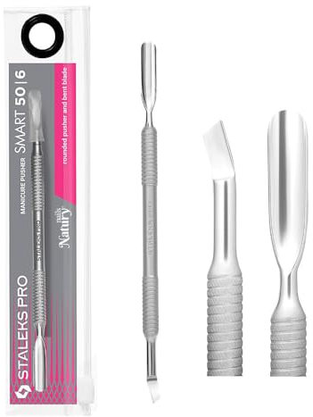 STALEKS PRO by Natury Nails Empujador de cuticulas. Manicura y Pedicura. Acero inoxidable. Smart 50/6