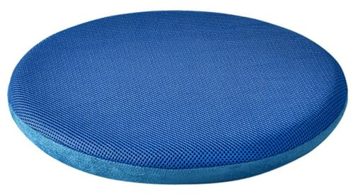 Viusneun Stuhlkissen, Gemütliches Rund Sitzkissen Memory Schaumstoff Sitzpolster Einfarbige Auflagen Waschbare 40cm Stuhlkissen kompatibel für Outdoor und Indoor Sitzkissen (Blau)
