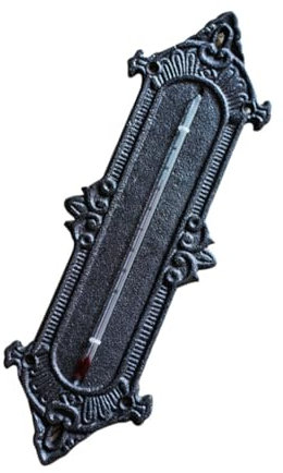 TINEASUR Gusseisen Wandthermometer Innen Gewächshaus Thermometer Klassische Wanddekoration Für Zuhause Und Garten Kompakt Langlebig Temperaturanzeige