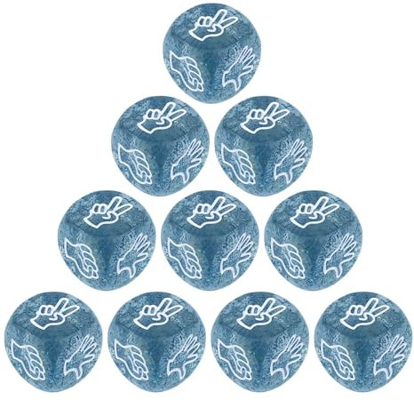 Fabeas 10 Stücke Finger Ratespiel Würfel 20mm Rock Papier Scissor Spiel Würfel 6 Seitige Acryl Würfel Party Spiel Für Erwachsene Kinder