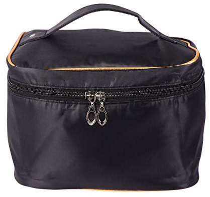 TOVINANNA Trousse De Toilette Étanche pour Cosmétiques Sac De Rangement Pratique Noir avec Capacité Et Poignée Idéale pour Voyage Et Usage Quotidien