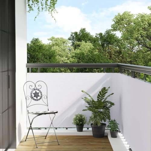 AJJHUUKI Hardware, Zäune und Barrieren, Zaunpaneele, für Zuhause, Balkon, 300 x 90 cm, Polyrattan