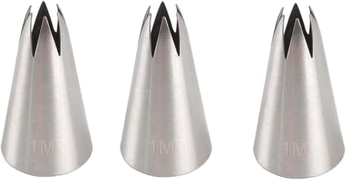3Pcs 1M Piping Tip for Cake Decorating Supplies,Icing Piping Tip Nozzle,Cake Decorating Tips for Baking Supplies,Fit for Box Cake Cupcake Sugarcraft Decorating,Icing and Piping Tips,Decorating Tools