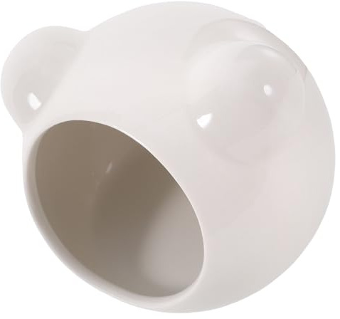 BESPORTBLE Keramik Haustierhaus für Hamster und Kleintiere Kühlendes Schlafnest aus Weißem Verschleißfestem Material Cartoonförmiges Dekoratives Kleintierbett zum Ausruhen und Geschenk