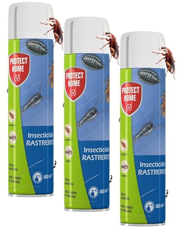 Protect Home Insecticida doméstico de acción inmediata contra cucarachas, hormigas e insectos rastreros (Paquete de 3)