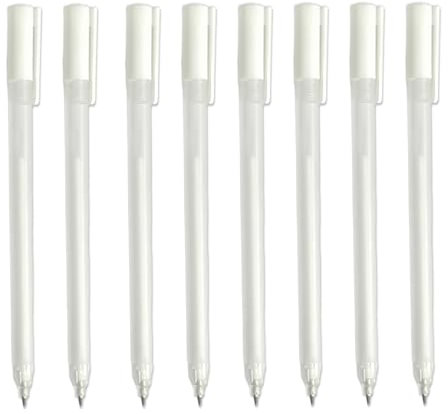8 Stück Weißer Stift, Highlighter Stift Mit 0,8 mm Zum Zeichnen Highlights Tintenroller Mit Feine Spitze Weiße Gelstifte Für Künstler Für Schwarz Dunkle Papiere Zeichnung Kunstdesign Scrappingbook